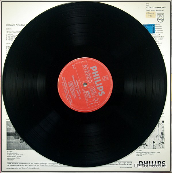 MOZART STREICHQUINTETTE NR. 3 & 4  PHILIPS  6500 820
