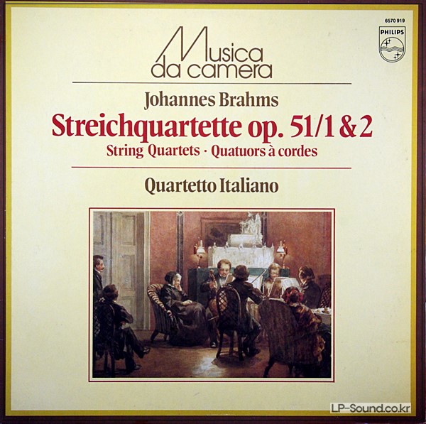 BRAHMS STREICH QUARTETT OP 51/1.2  ITALIANO PHILPS 6570 919