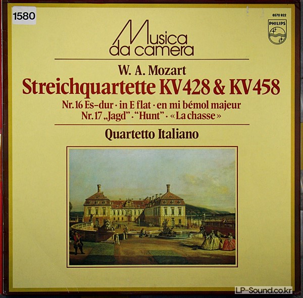 MOZART STRING QUARTETS NO 16 17 QUARTET ITALIANO PHILIPS 6570 922