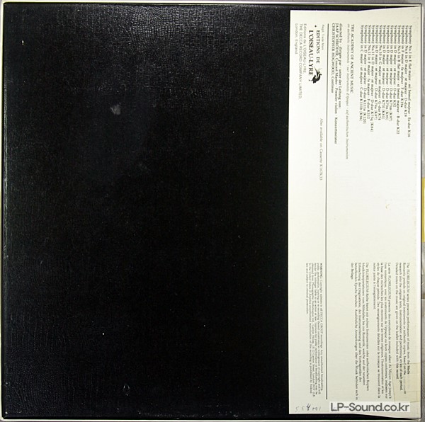 THE SYMPHONIES VOL. 1 MOZART HOGWOOD D167K33  3LP BOX