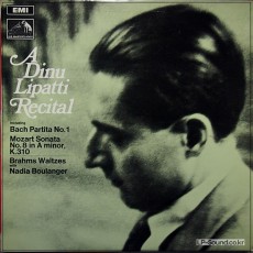 A DINU LIPATTI RECITAL BACH MOZART BRAHMS EMI ODEON HQM 1210