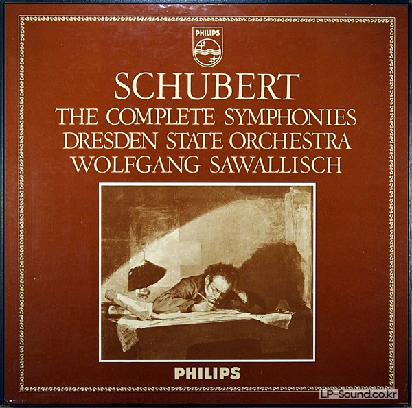 SCHUBERT COMPLETE SYMPHONIES SAWALLISCH 5LP PHILIPS S-C 71 AX 500 STEREO