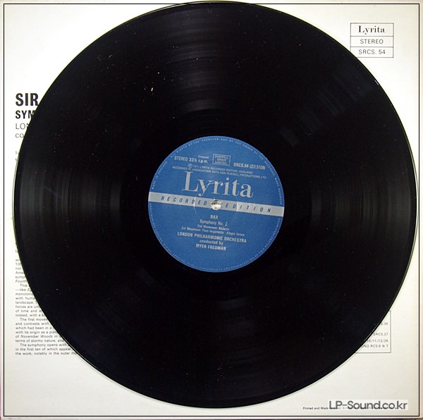 ARNOLD BAX / THE LONDON PHILHARMONIC ORCHESTRA / MYER FREDMAN SYMPHONY NO 2