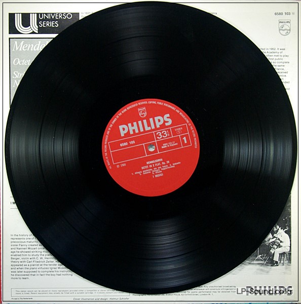 MENDELSSOHN OCTET OP. 20 / STRING SYMPHONIES NOS. 10 & 12  PHILPS 6580 103