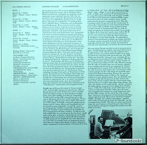 PHILIPPE MULLER,KLAUS PREIS,ANTONIO VIVALDI–6 CELLOSONATEN OP. 14