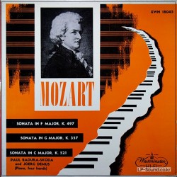 MOZART PIANO SONATA'S FMAJ & GMAJ BADURA-SKODA DEMUS WESTMINSTER XWN 18045