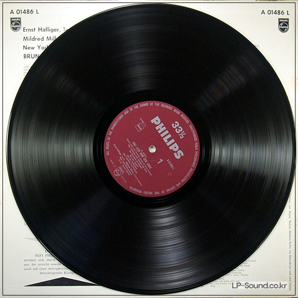 MAHLER NEW YORK PHILHARMONIC MILDRED MILLER ERNST HAEFLIGER A 01486 L