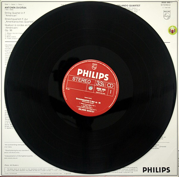 DVORAK / MENDELSSOHN / ORLANDO QUARTET  PHILPS 9500 995