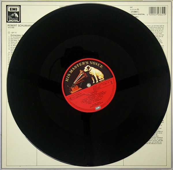 SCHUMANN - DICHTERLIEBE / LIEDERKREIS OLAF BAR  EL 27 0364 1