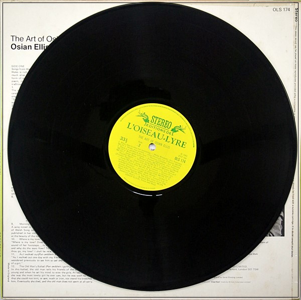 OSIAN ELLIS ‎– THE ART OF OSIAN ELLIS L'OISEAU-LYRE ‎– OLS 174