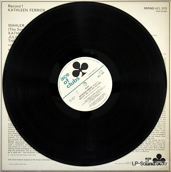KATHLEEN FERRIER - MAHLER: DAS LIED VON DER ERDE - ACL 305