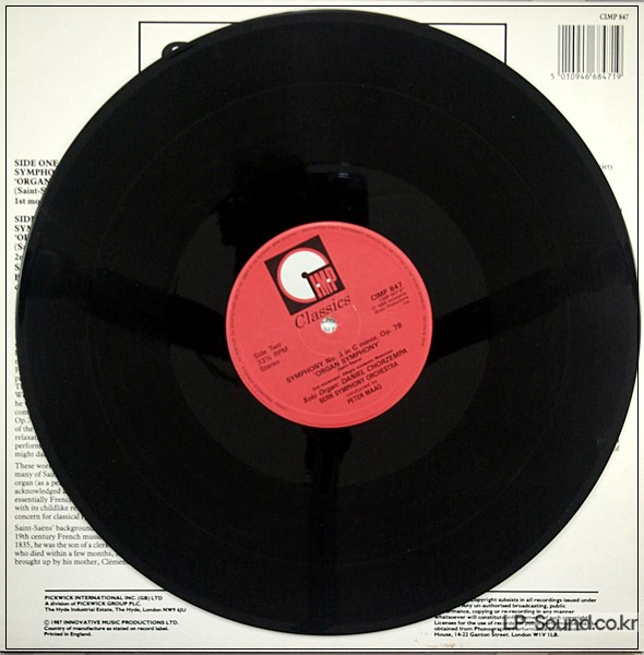 SAINT-SAENS - SYMPHONY NO.3 ORGAN - CHORZEMPA - MAAG –CIMP 847