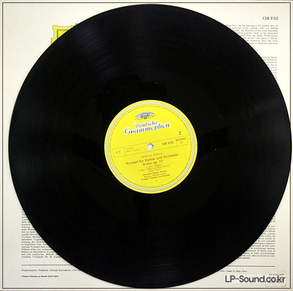 BRAHMS VIOLIN CONCERTO FERRAS KARAJAN 138 930