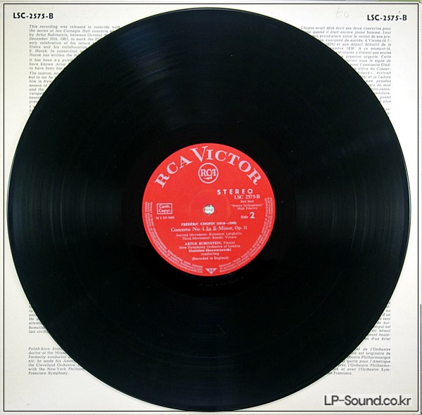 CHOPIN PIANO CTO #1 RUBINSTEIN SKROWACZEWSKI  LSBC  2575 B