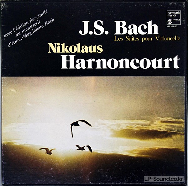 BACH / SUITES POUR VIOLONCELLE / N.HARNONCOURT  HM381-3 3LP BOX