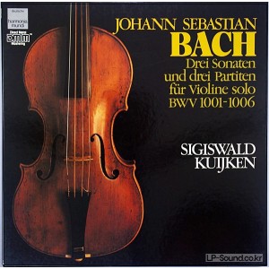 BACH SONATAS & PARTITAS VIOLIN SOLO SIGISWALD KUIJKEN HARMONIA MUNDI 3LP BOX