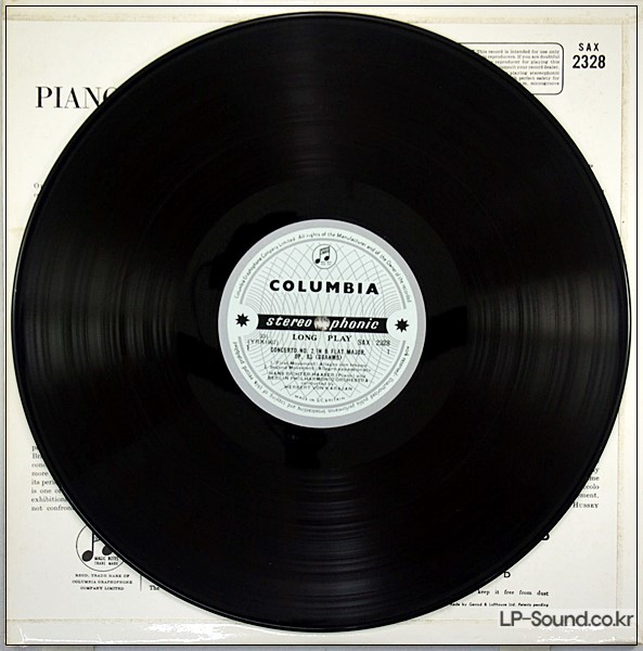 BRAHMS: PIANO CONCERTO NO. 2 - HAASER / KARAJAN COLUMBIA SAX 2328
