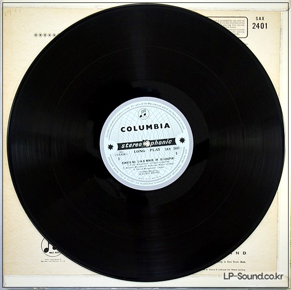 CHOPIN: SONATA NO.3 / FANTAISIE - CLAUDIO ARRAU COLUMBIA SAX 2401