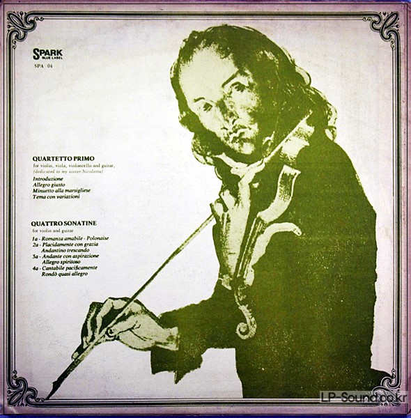 PAGANINI QUARTETTO PRIMO & QUATTRO SONATINE - QUT DI TORINO - SPARK SPA-04 ST
