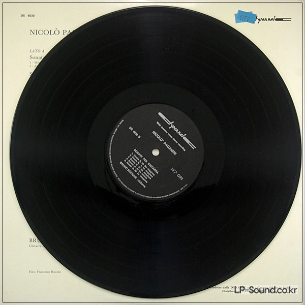 PAGANINI SONATE INEDITE PER CHITARRA LP DYNAMIC BERTONE