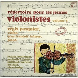 REPERTOIRE POUR LES JEUNES RéGIS PASQUIER  VIOLON ISTES VOL.2