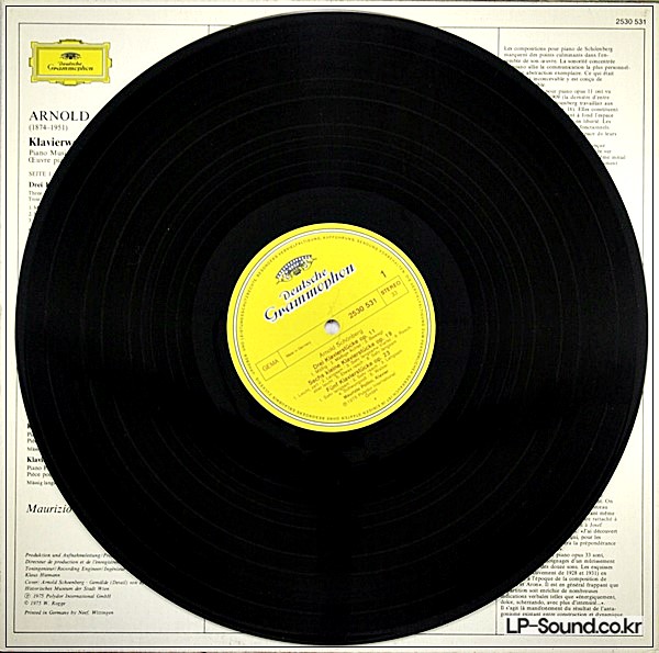SCHOENBERG: PIANO MUSIC MAURIZIO POLLINI   DG 2530 531