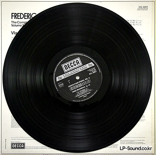 ASHKENAZY* CHOPIN PIANO WORKS VOL.2  SXL 6801