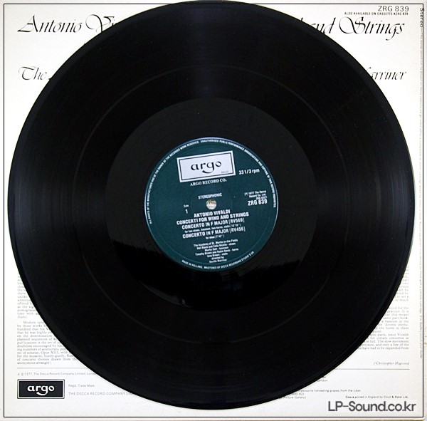 ANTONIO VIVALDI, THE ACADEMY OF ST. MARTIN-IN-THEA  RGO ZRG 839