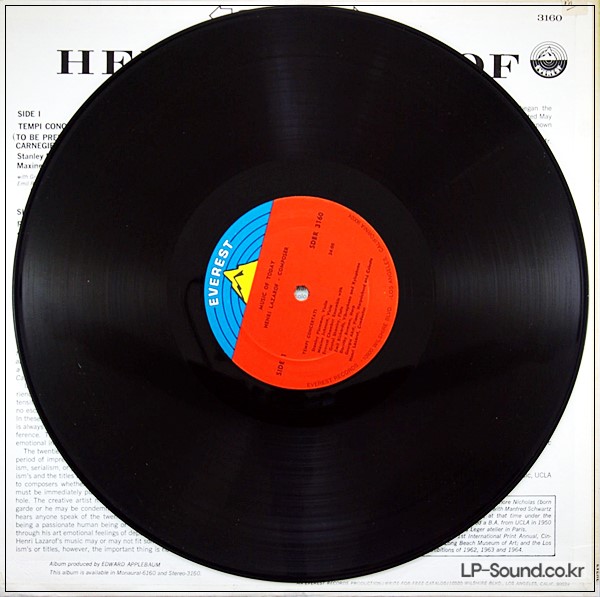LAZAROF - RHAPSODY/INVENTIONS FOR VIOLIN/PIANO  EVEREST 3160