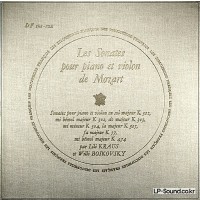 MOZART VIOLIN SONATA COLLECTION DES DISCOPHILES FRANCAIS BOSKOVSKY/KRAUS DF 121-122