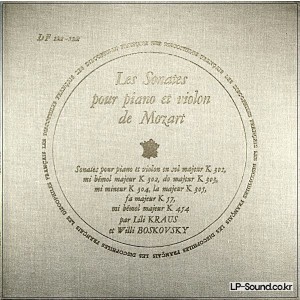 MOZART VIOLIN SONATA COLLECTION DES DISCOPHILES FRANCAIS BOSKOVSKY/KRAUS DF 121-122
