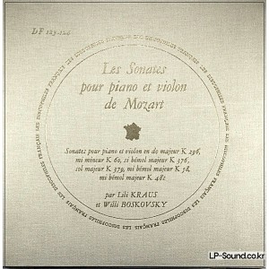 MOZART VIOLIN SONATA COLLECTION DES DISCOPHILES FRANCAIS BOSKOVSKY/KRAUS DF 123-124