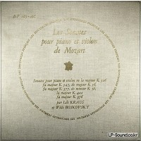 MOZART VIOLIN SONATA COLLECTION DES DISCOPHILES FRANCAIS BOSKOVSKY/KRAUS DF 185-186