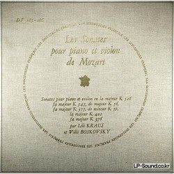 MOZART VIOLIN SONATA COLLECTION DES DISCOPHILES FRANCAIS BOSKOVSKY/KRAUS DF 185-186