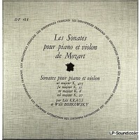 MOZART VIOLIN SONATA COLLECTION DES DISCOPHILES FRANCAIS BOSKOVSKY/KRAUS DF 187