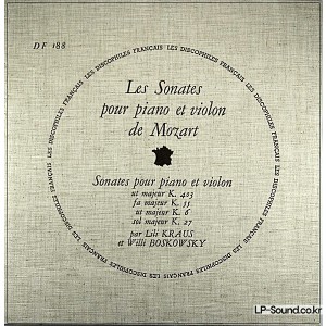 MOZART VIOLIN SONATA COLLECTION DES DISCOPHILES FRANCAIS BOSKOVSKY/KRAUS DF 187