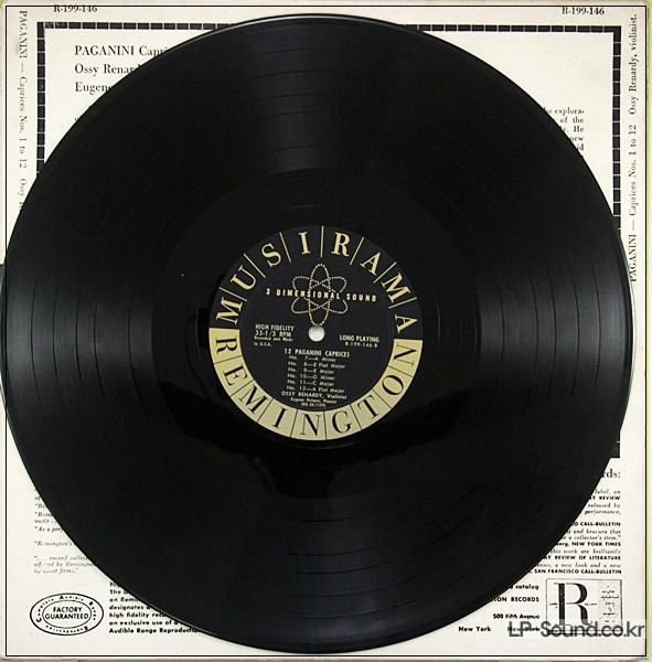 PAGANINI 12 / PAGANINI CAPRICES- REMINGTONOSSY RENARDY,REMINGTON R-199-146