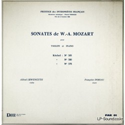 LOEWENGUTH DOREAU MOZART SONATAS PIANO RARE FAR 01