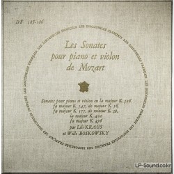 MOZART VIOLIN SONATA COLLECTION DES DISCOPHILES FRANCAIS BOSKOVSKY/KRAUS DF 185-186