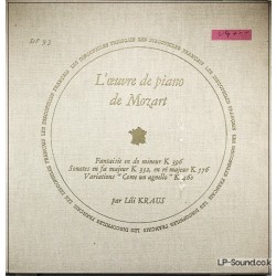 MOZART VIOLIN SONATA COLLECTION DES DISCOPHILES FRANCAIS BOSKOVSKY/KRAUS DF 93