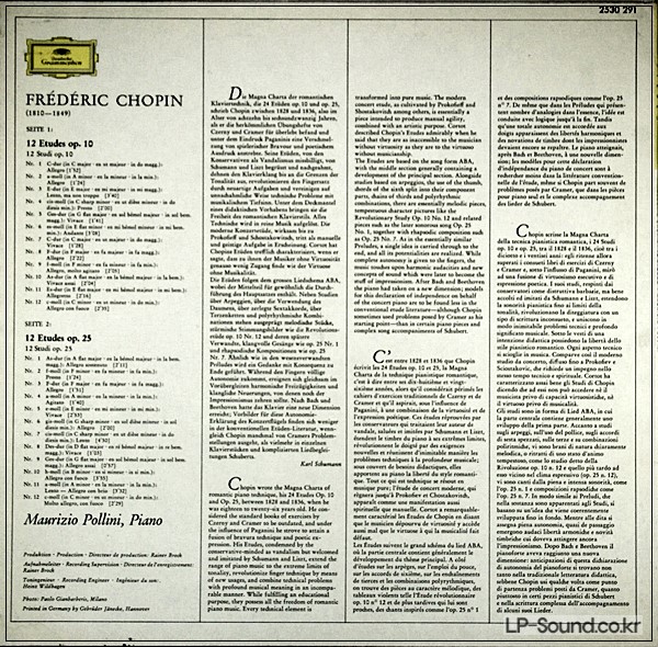 CHOPIN ETUDES OP. 10 & 25 MAURIZIO POLLINI  2530 291