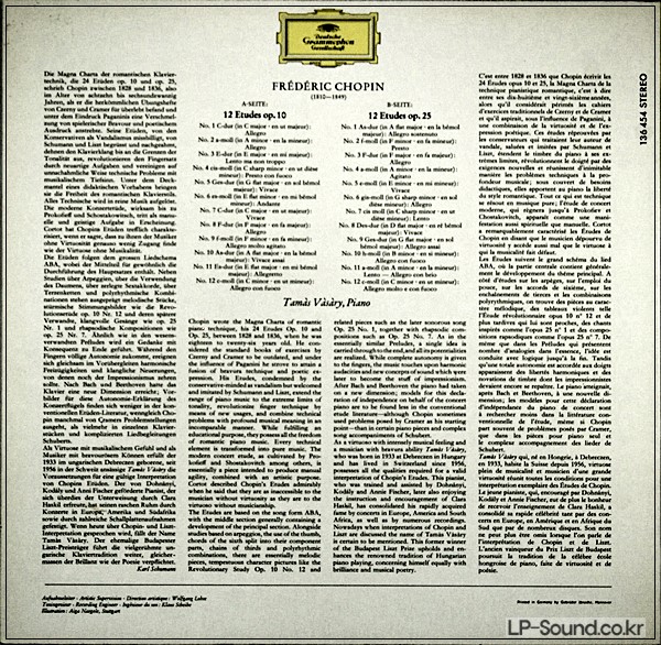 REDERIC CHOPIN, TAMAS VASARY* – ETUDES OP. 10 • OP25   SLPEM 136 454