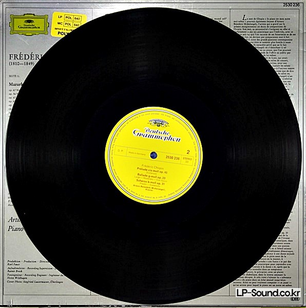 CHOPIN: PIANO BALLADE OP.23 MICHELANGELI DGG 2530 236