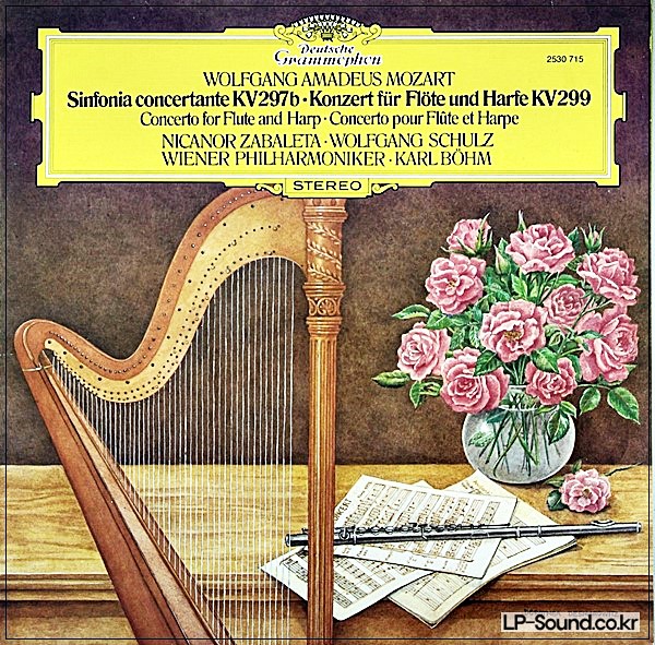 MOZART FLUTE & HARP CONCERTO SCHULZ ZABALETA BOEHM  DG 2530 715