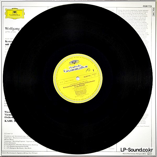 MOZART FLUTE & HARP CONCERTO SCHULZ ZABALETA BOEHM  DG 2530 715