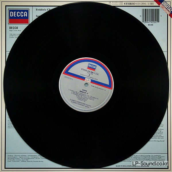 CHOPIN SONGS ELISABETH SODERSTROM ASHKENAZY   DECCA DIGITAL  414 204-1