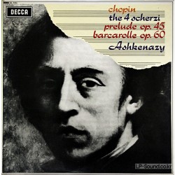 CHOPIN 4 SCHERZI PRELUDE BARCAROLLE VLADIMIR ASHKENAZY  SXL 6334