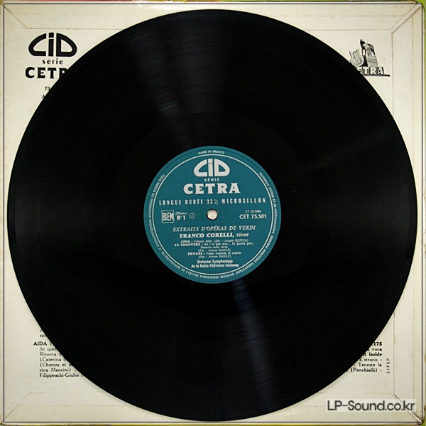 FRANCO CORELLI–FRANCO CORELLI IN RECITAL VERDIANO CETRA CETRA   LPC 55018