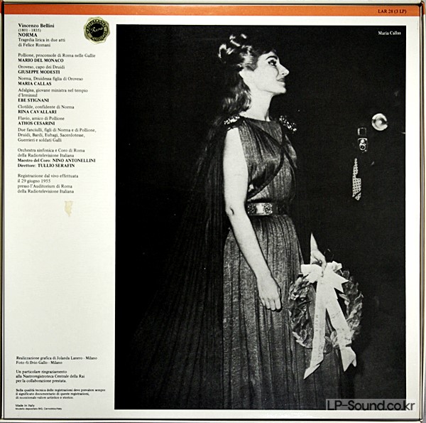 BELLINI NORMA CALLAS MONACO  ARCHIVIO  SETRA  ARCHIVIO RAI 3LP BOX