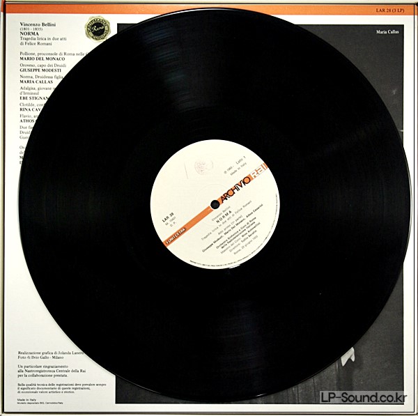 BELLINI NORMA CALLAS MONACO  ARCHIVIO  SETRA  ARCHIVIO RAI 3LP BOX